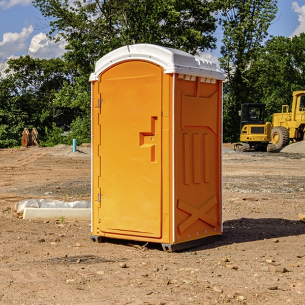 how often are the porta potties cleaned and serviced during a rental period in Springdale